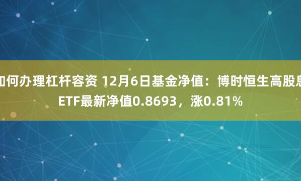 如何办理杠杆容资 12月6日基金净值：博时恒生高股息ETF最新净值0.8693，涨0.81%